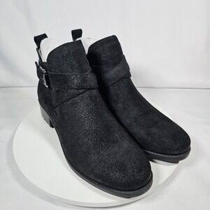 Easy Spirit Reward Womens Ankle Boots Black Suede Buckle Accent Size‎ 9.5